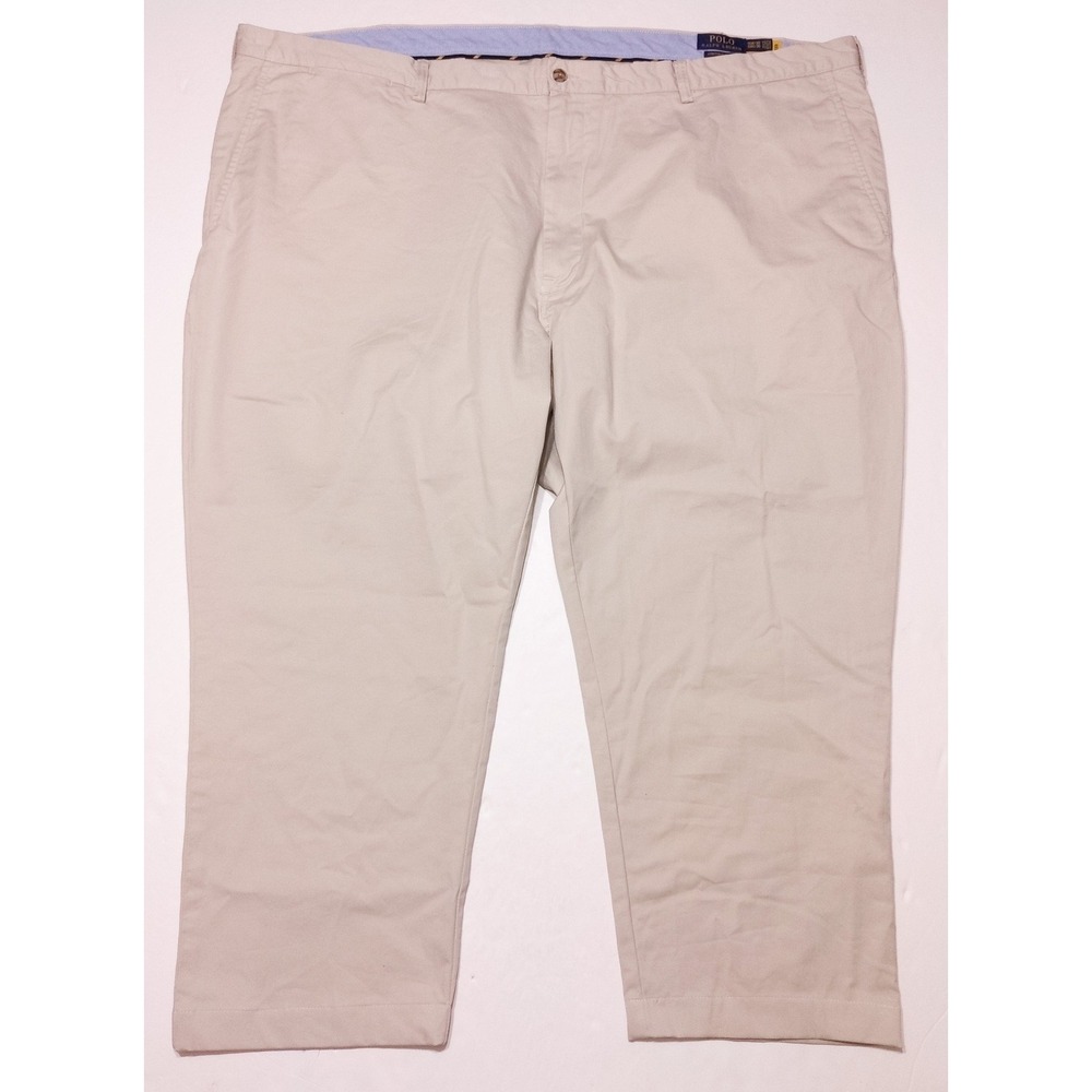 POLO RALPH LAUREN Chino Pants Stretch Classic Fit Khaki Beige ~ 50 x 25 - Picture 6 of 8